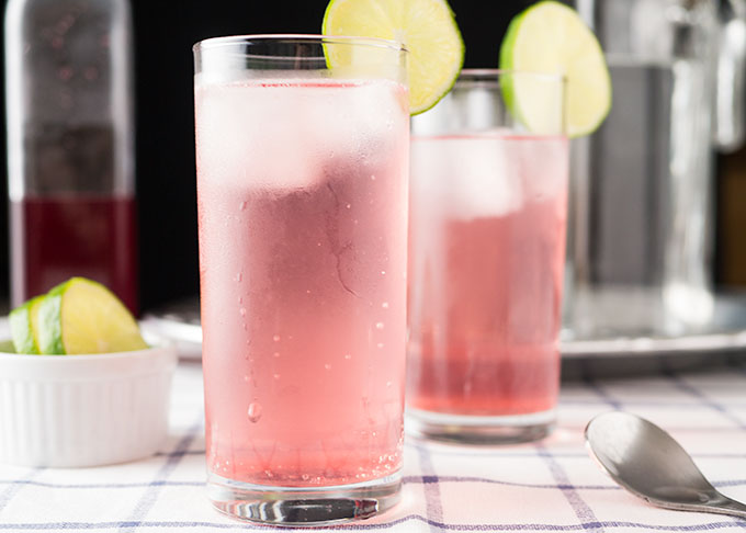 Valentine Drink Recipe - Cherry Cilantro Vodka Spritzer by A Dish of Daily Life