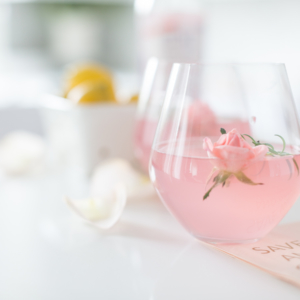 Valentine Drink Recipes - Raspberry Lemonade Rose Cocktail by Craftberry Bush