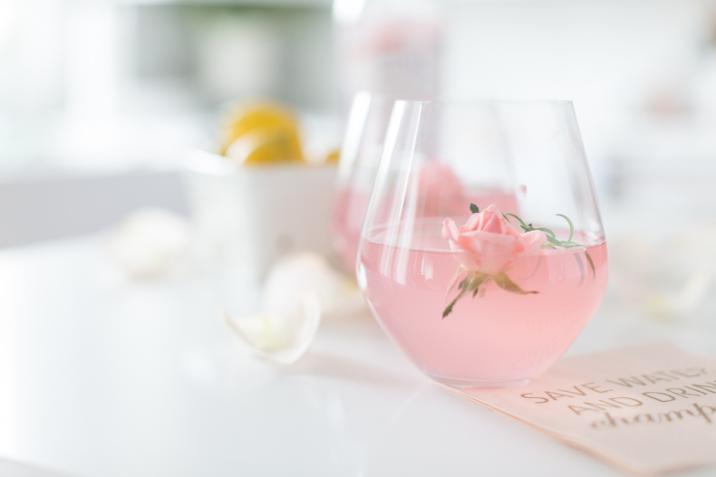 Valentine Drink Recipes - Raspberry Lemonade Rose Cocktail by Craftberry Bush