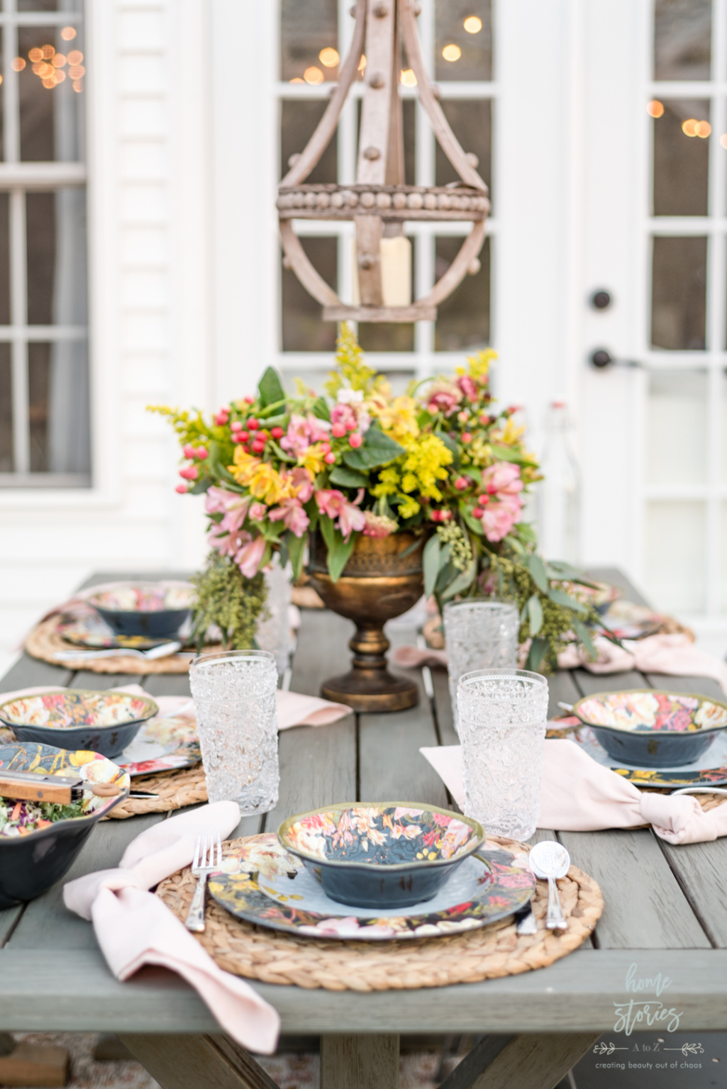 Outdoor Entertaining Tips Spring Florals Outdoor Table Setting Home