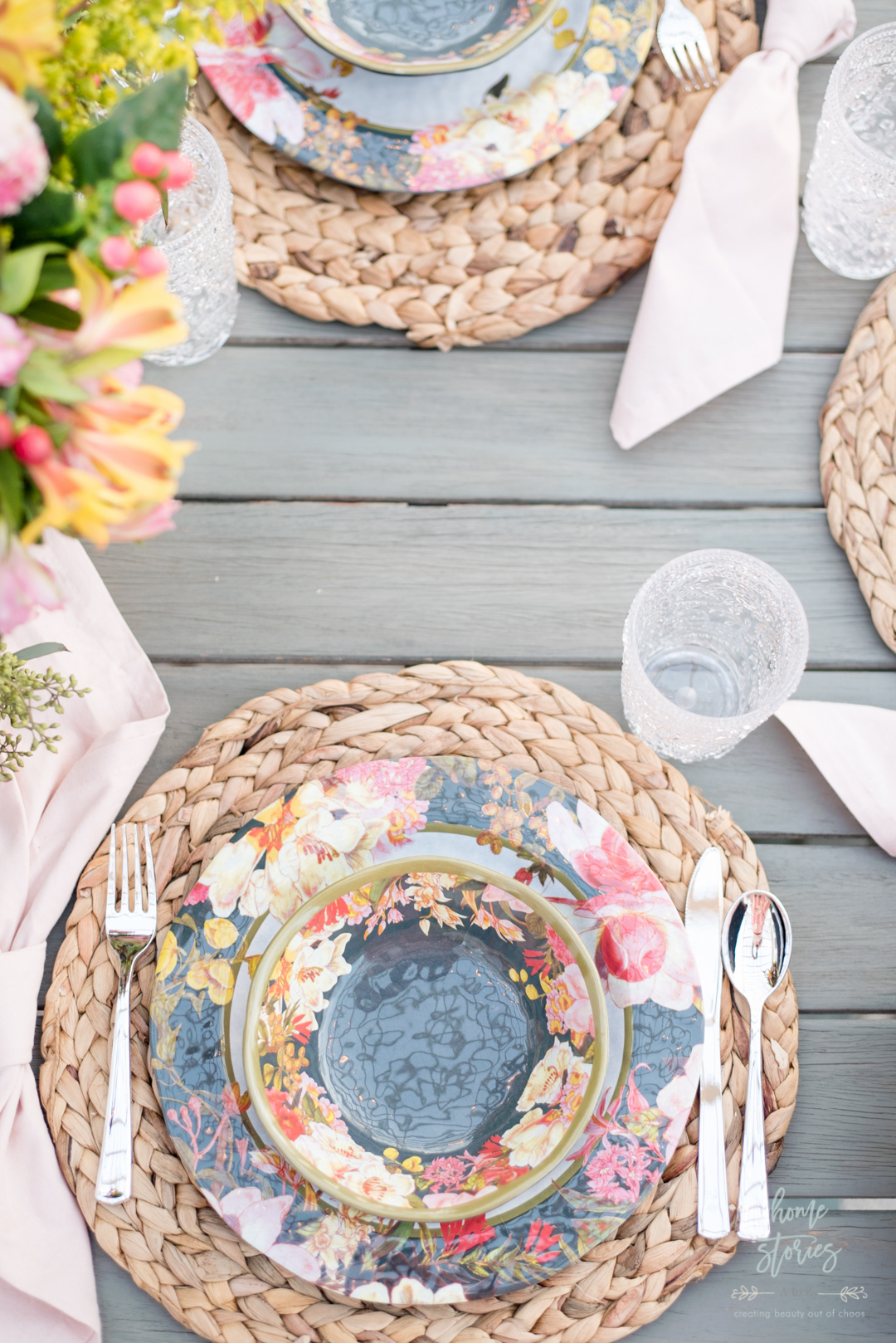 Outdoor Entertaining Tips Spring Florals Outdoor Table Setting Home Stories A to Z