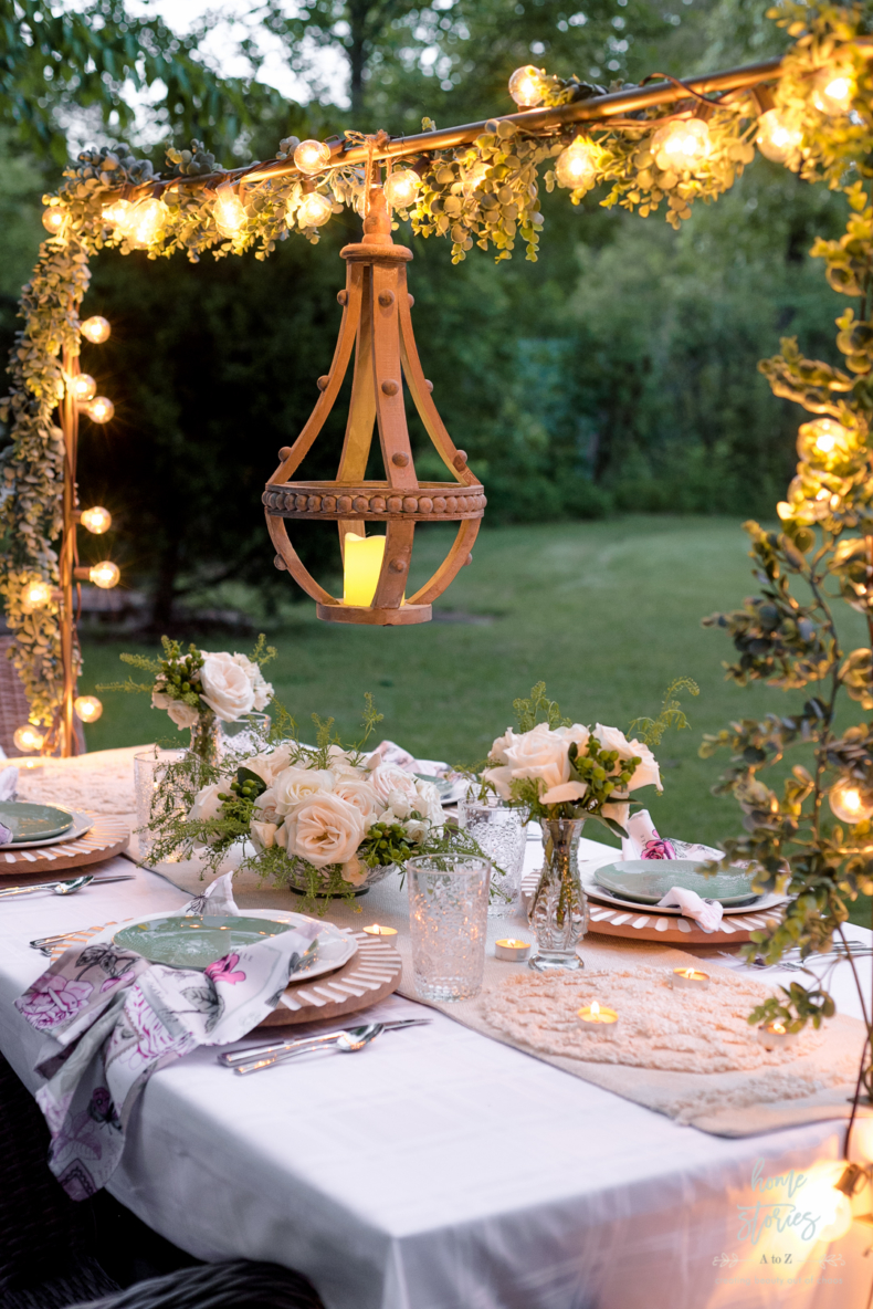 Dining Outdoors in the Spring - Elegant Spring Dining by Home Stories A to Z