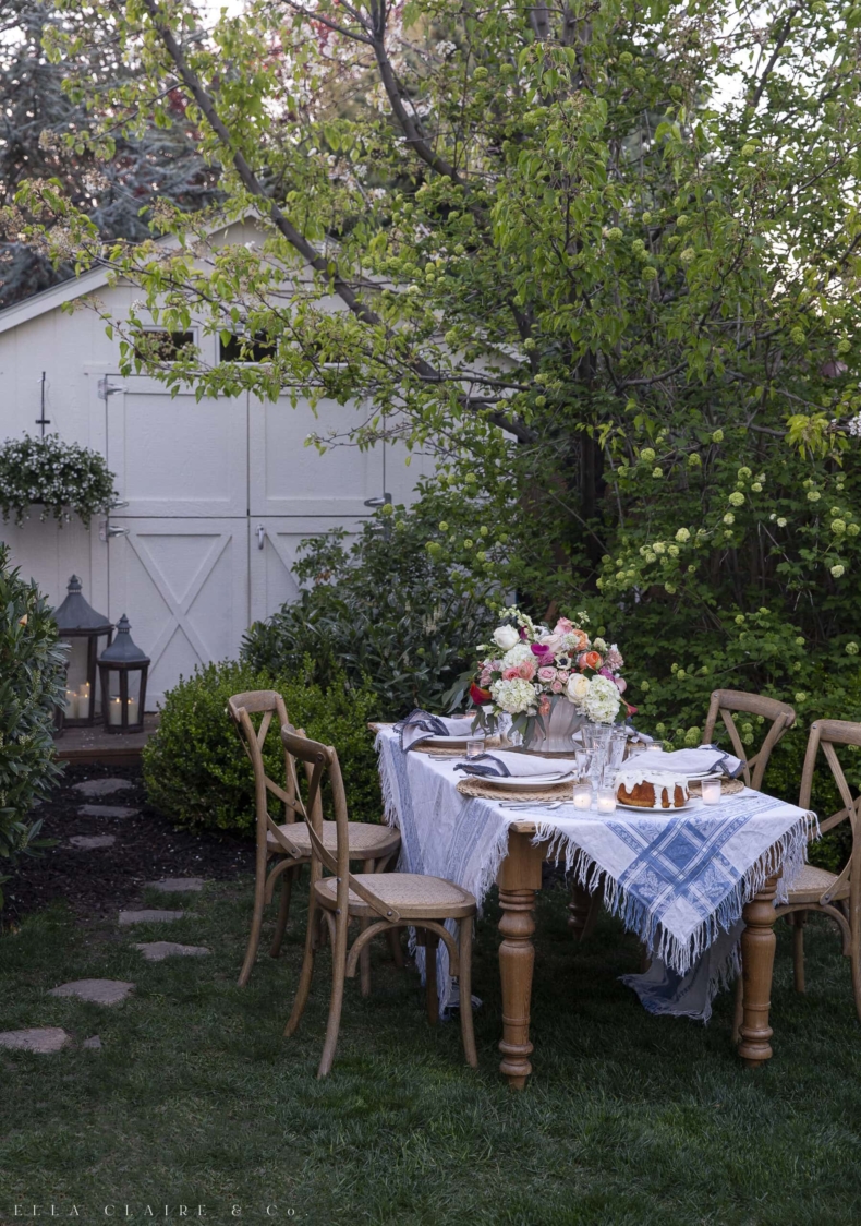 Dining Outdoors in the Spring - Ella Claire