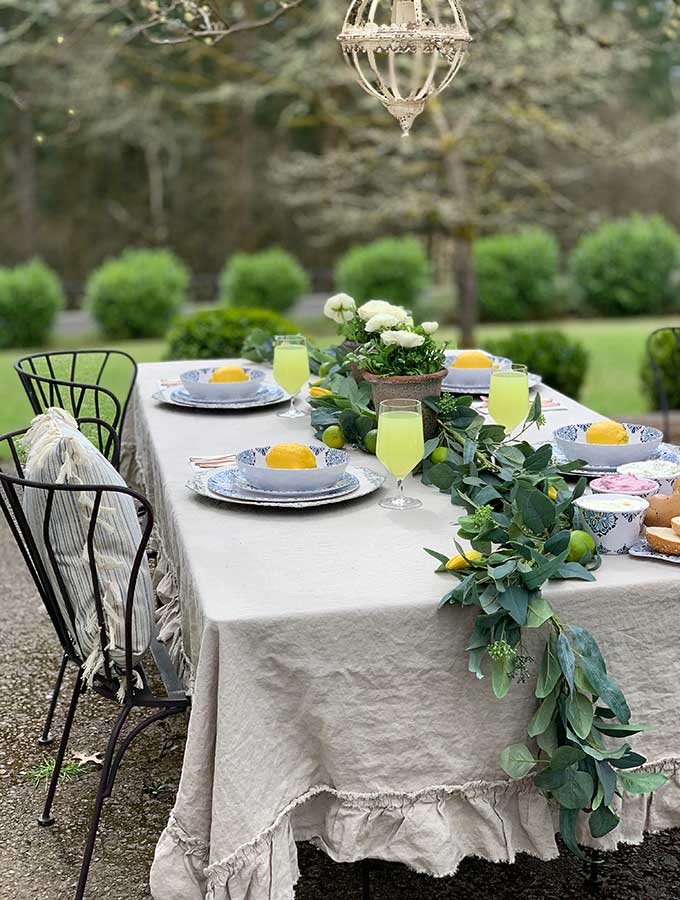 Dining Outdoors in the Spring - Hallstrom Home