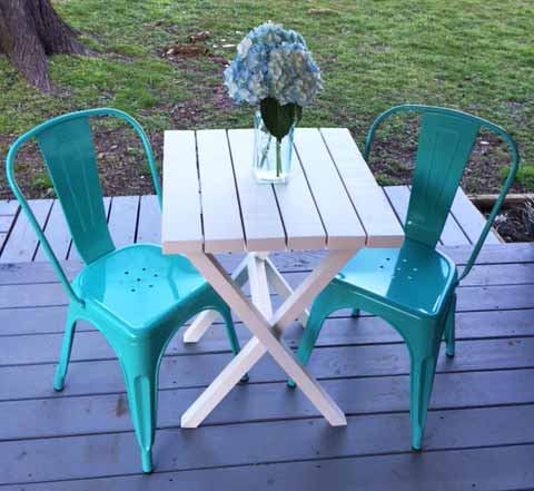 2x4 Building Projects- 2 x 4 Bistro Table by Shabby Creek Cottage