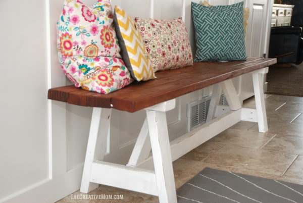 2x4 Building Projects - 2x4 Farmhouse Bench by The Creative Mom