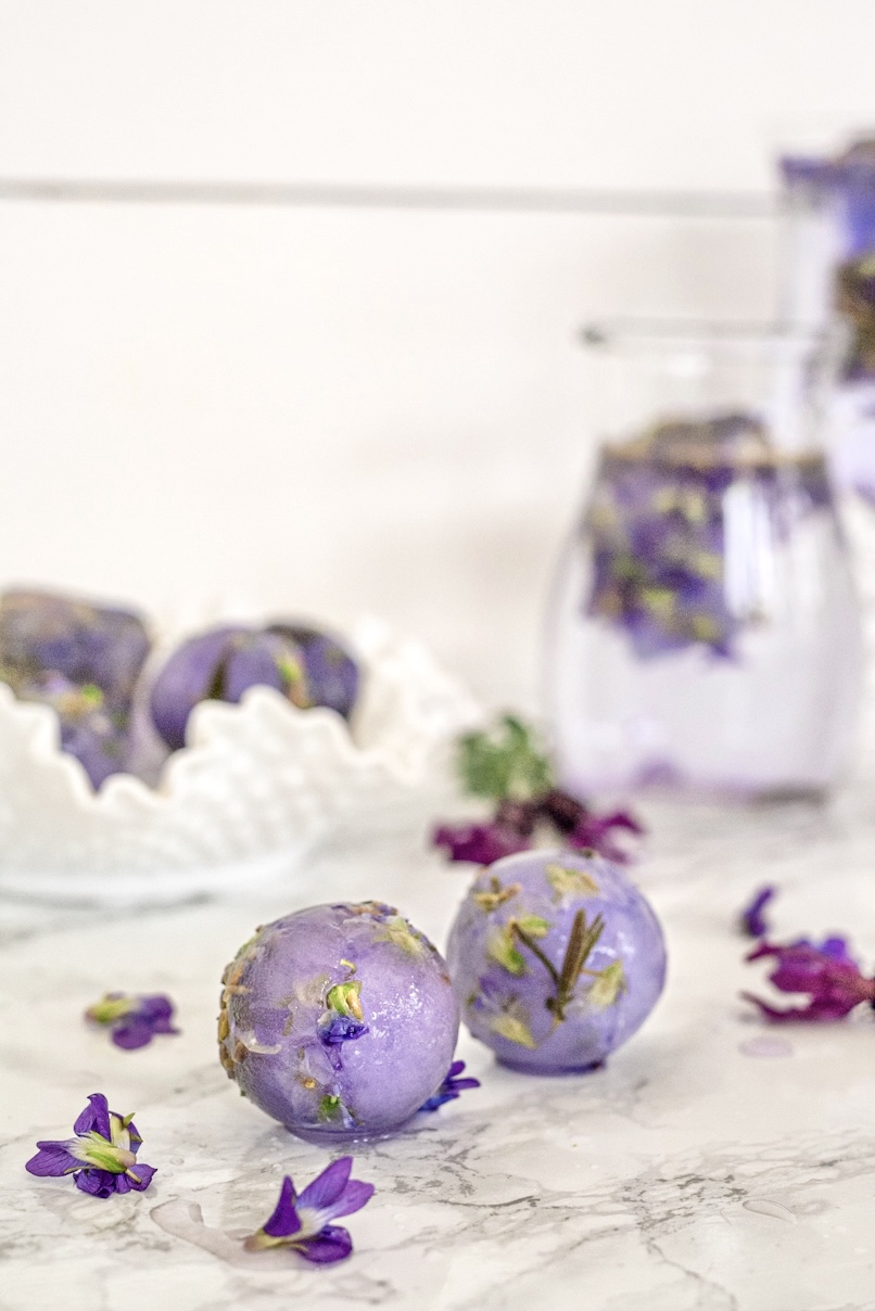 sphere cube flower ice