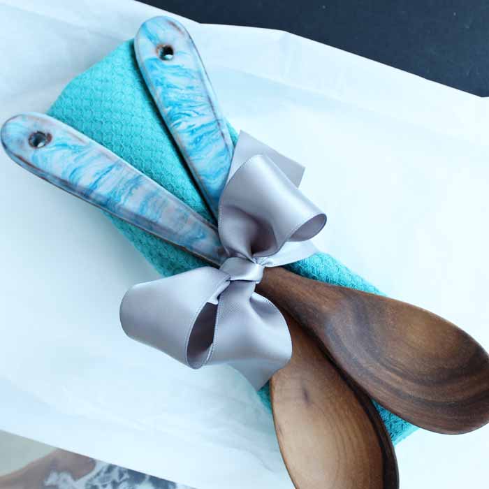 DIY Resin Crafts - Marbled Spoons by Angie Holden