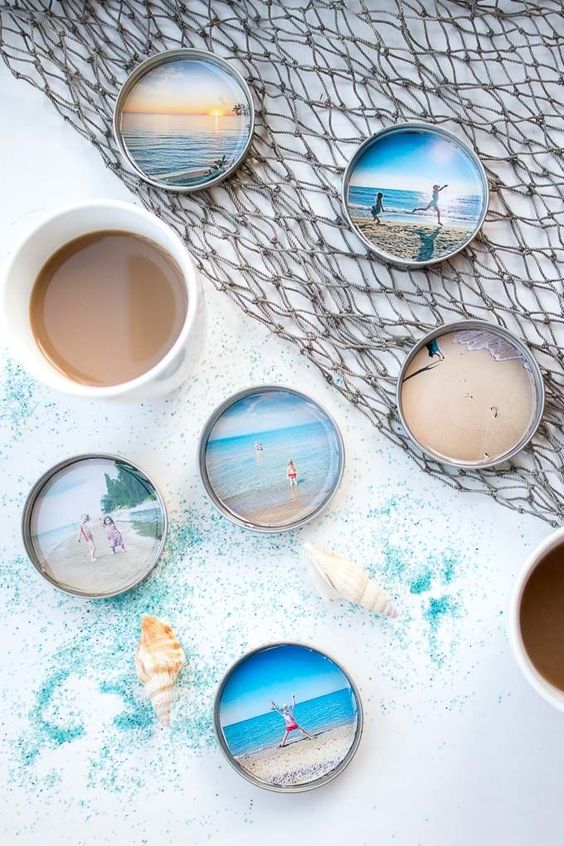 DIY Resin Crafts - Photo Coasters made with Resin by Sustain My Craft Habit