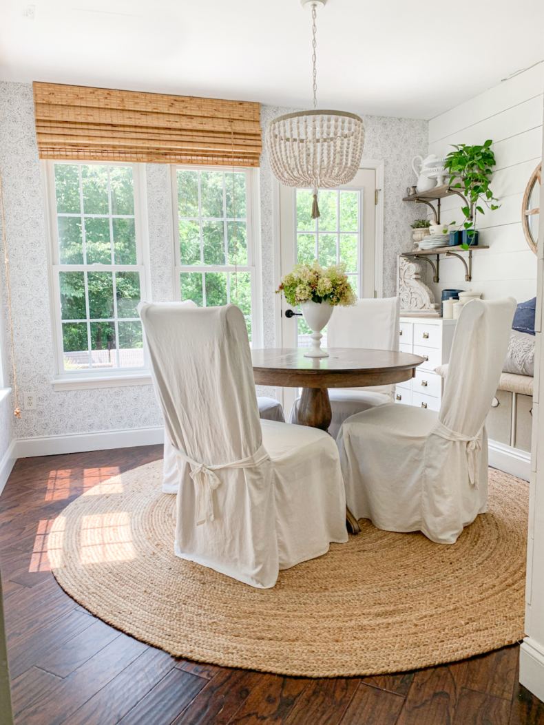 Neutral Summer Decor - Breakfast Room by Home Stories A to Z