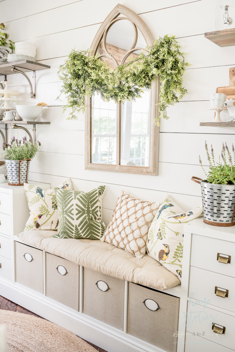 Neutral Summer Decor - Lush Breakfast Room by Home Stories A to Z