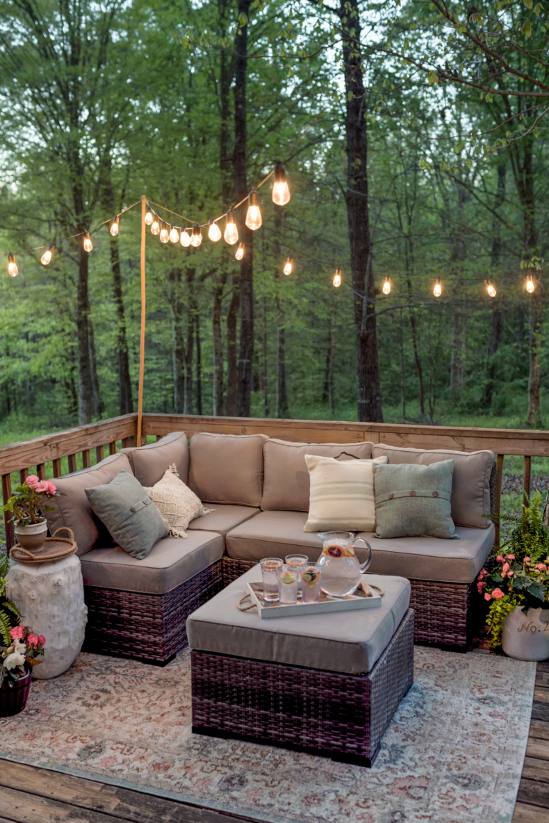 Neutral Summer Decor - Outdoor Entertaining by Home Stories A to Z