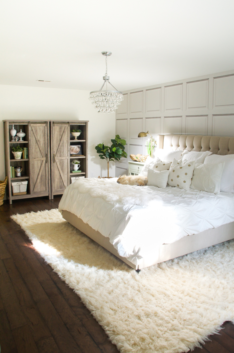 Neutral Summer Decor - White and Fluffy Neutral Bedroom by Home Stories A to Z