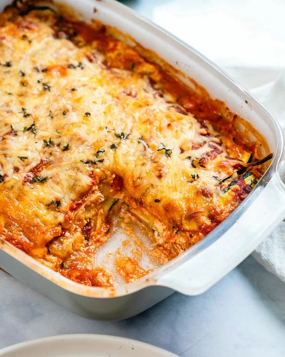 Summer Squash and Zucchini Recipe - Zucchini Lasagna by A Couple Cooks