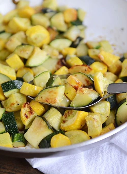 Summer Squash and Zucchini Recipes - Skillet Zucchini and Squash by Mel's Kitchen Cafe