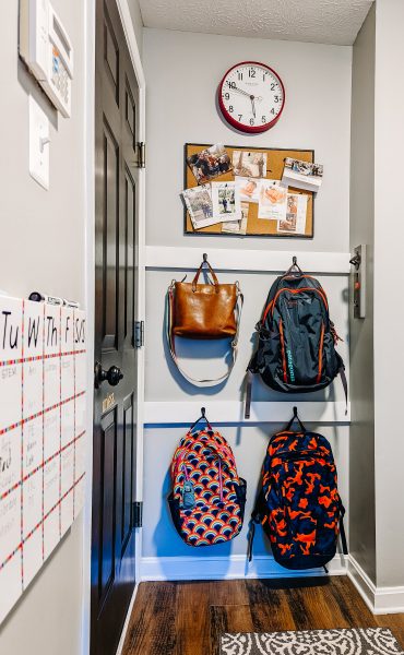 Back to School Organization - Backpack Station by Life With Less Mess