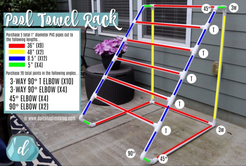 Summer Life Hacks - DIY PVC Towel Hack by Do It On a Dime