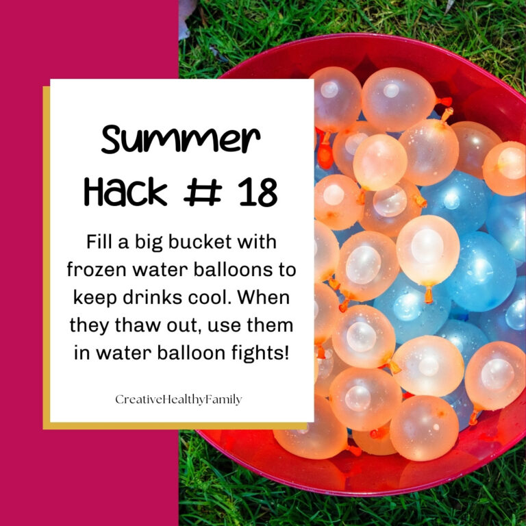 Summer Life Hacks - Frozen Water Balloons for Drinks by Creative Healthy Family