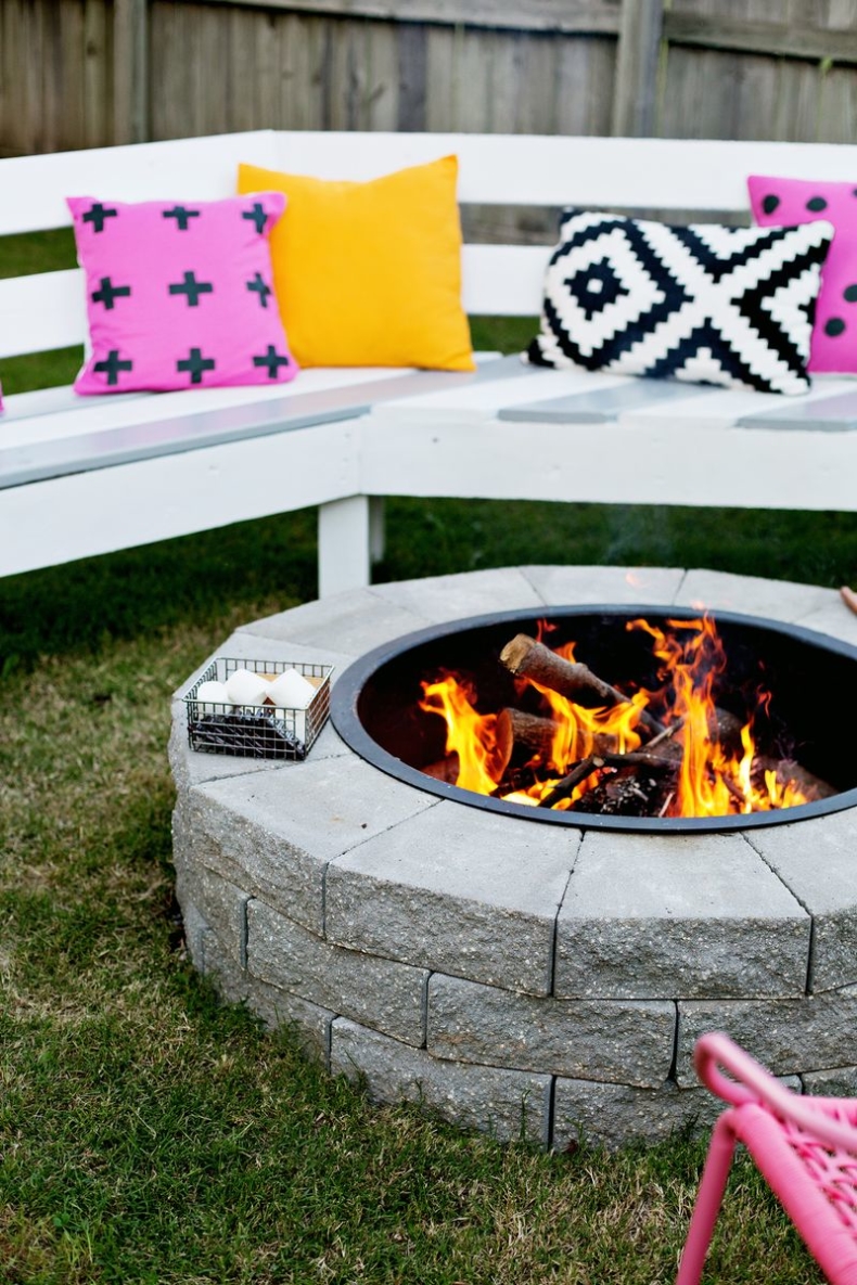 DIY Fire Pit Ideas - Fire Pit in Four Easy Steps by A Beautiful Mess