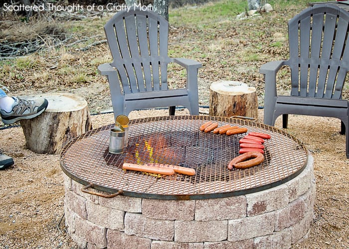 DIY Fire Pit with Grill by Scattered Thoughts of a Crafty Mom
