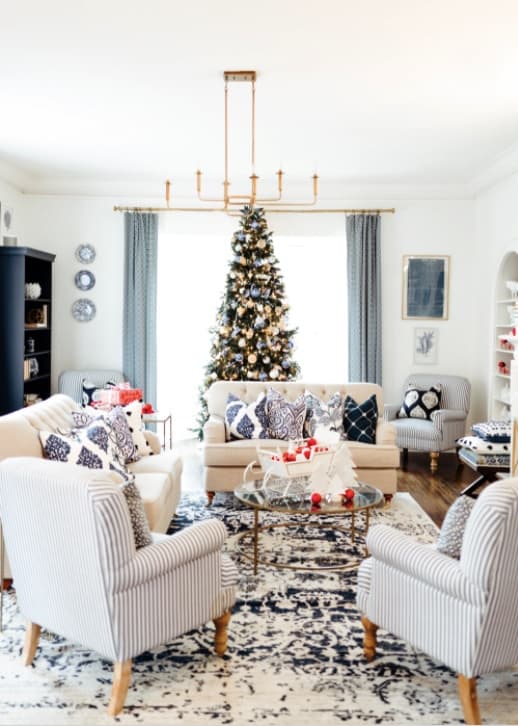 Christmas Decor Ideas - Christmas Living Room by Thistlewood Farms