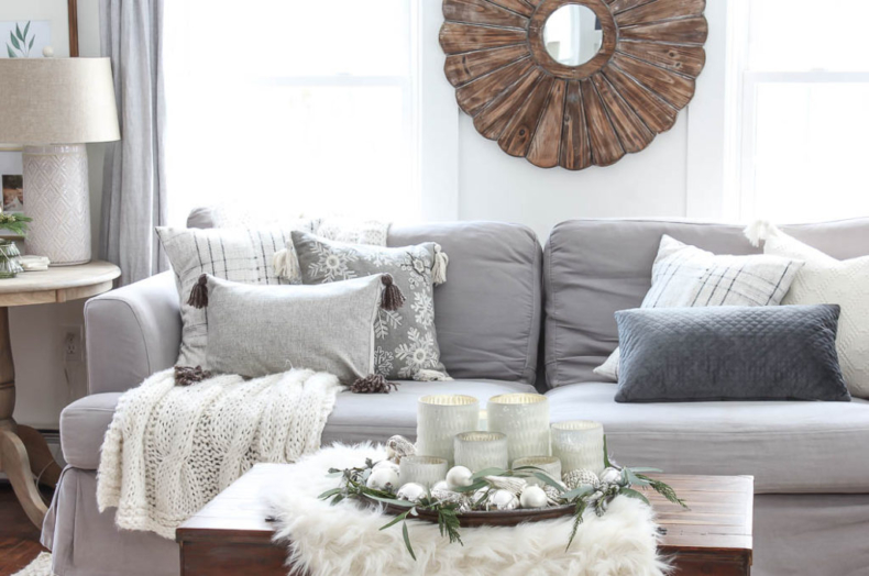 Christmas Decor Ideas - Cozy Christmas Living Room by Rooms for Rent Blog
