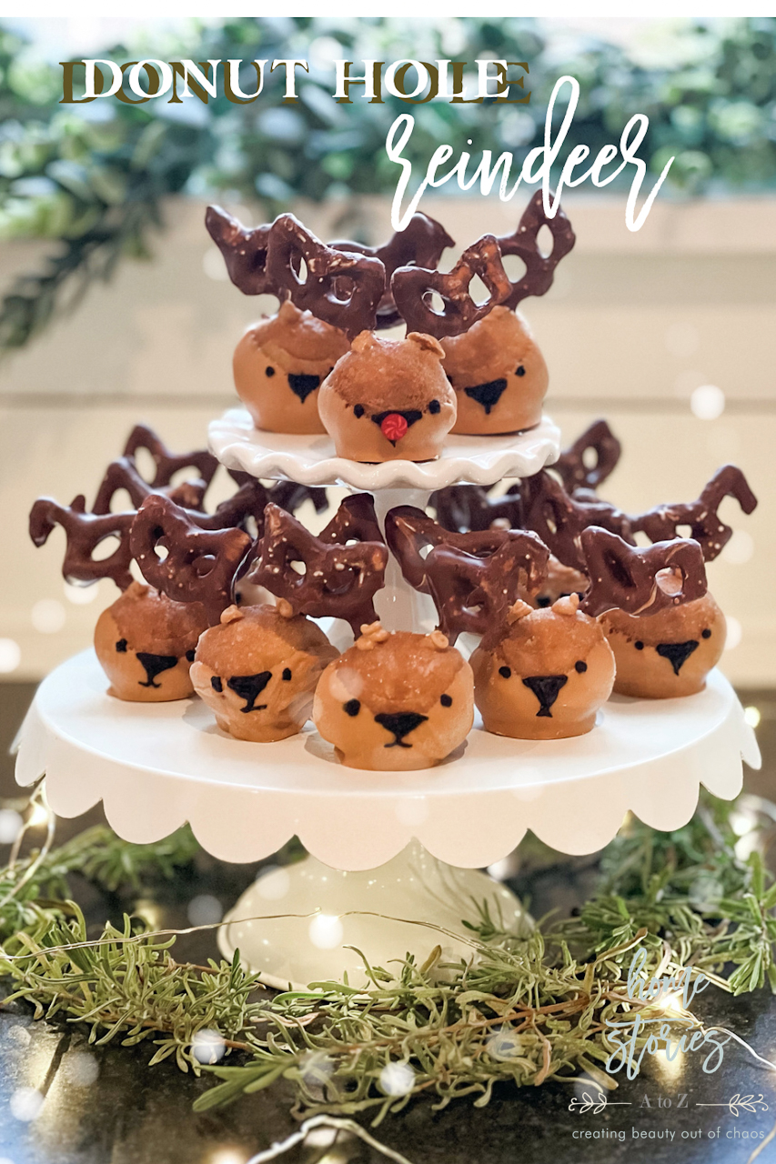 Donut Hole Reindeer No bake Christmas Treat