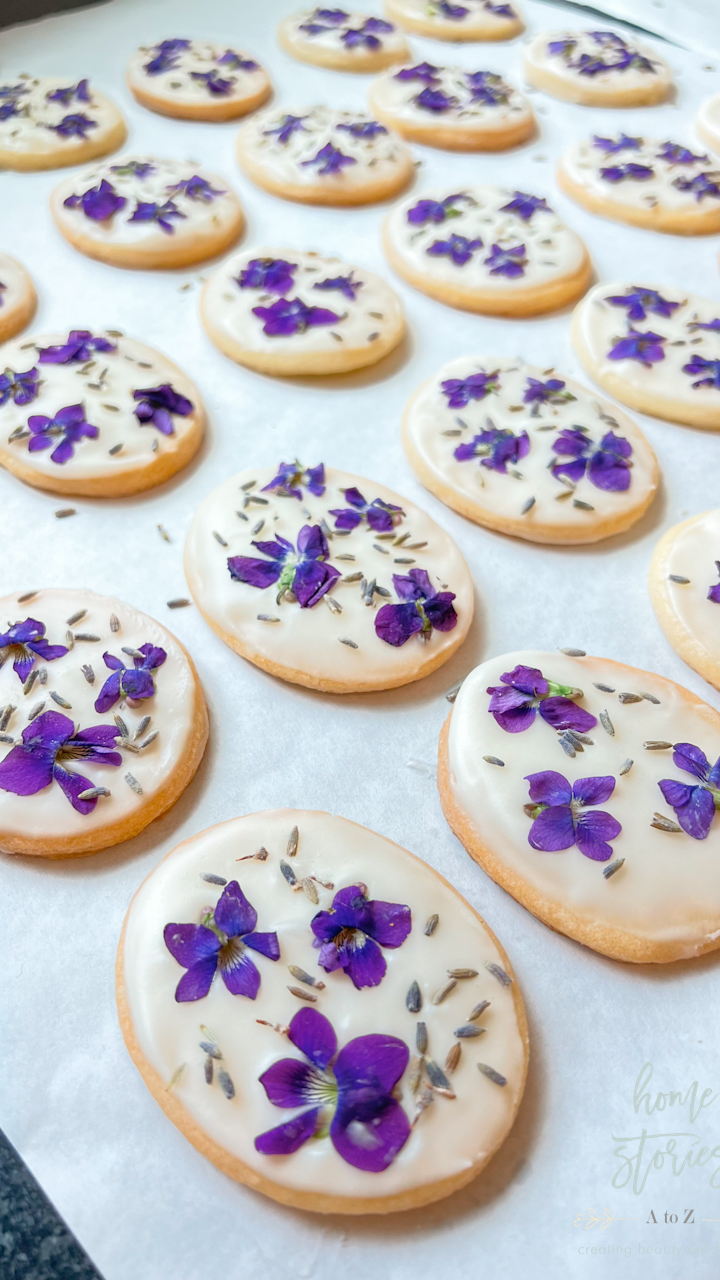 wildflower and lavender sugar cookies for easter 