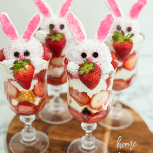 Bunny Strawberry Shortcake Parfait Easter Dessert Recipe