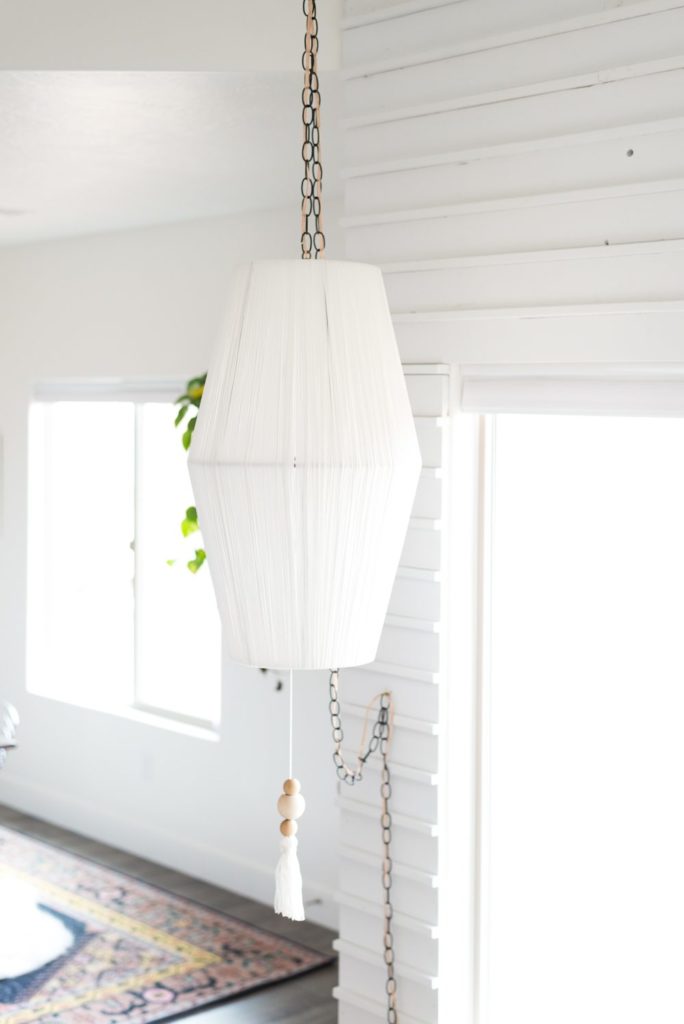 DIY Rope Art - Rope Wrapped Swag Light by Vintage Revivals