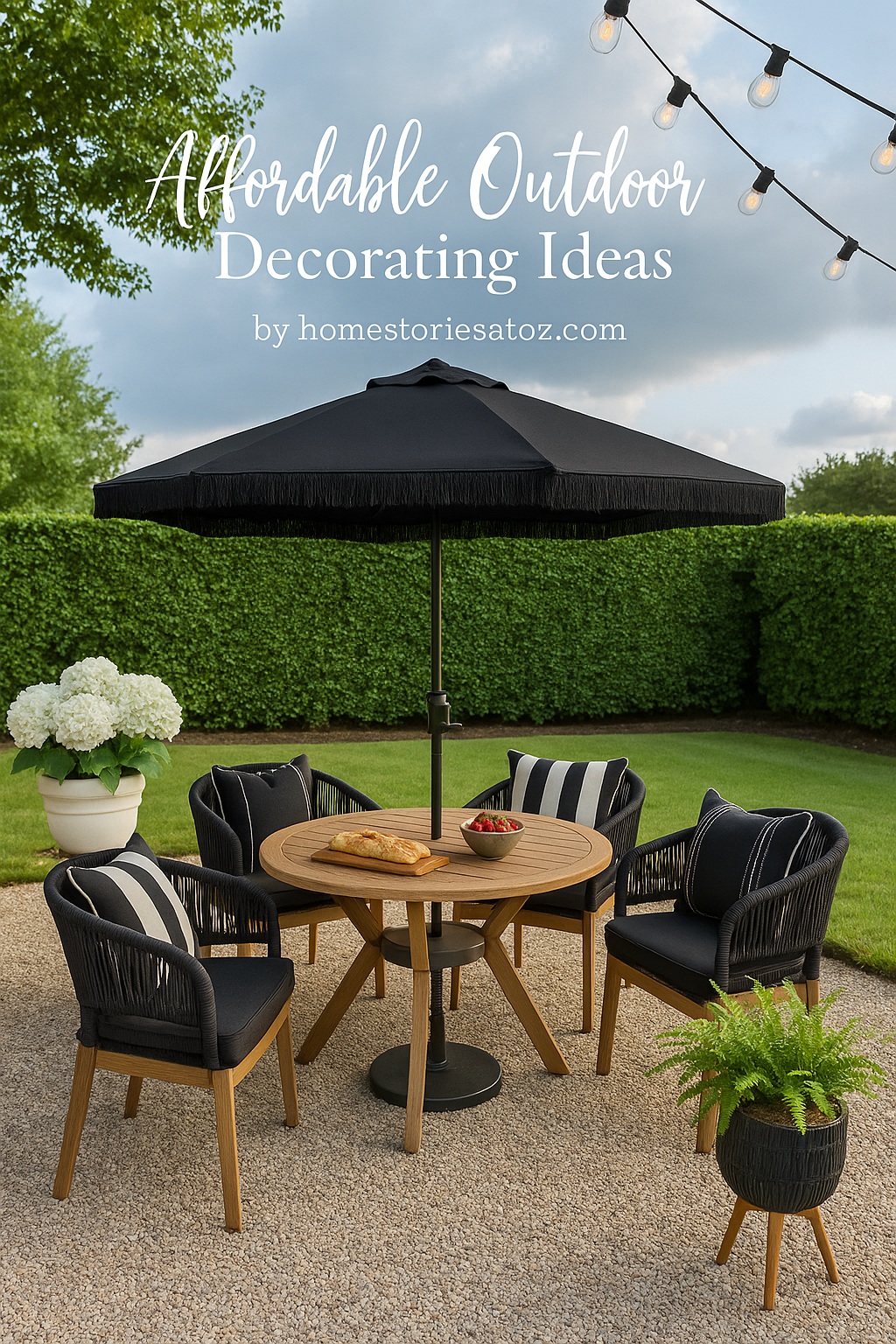 Black and Neutral Outdoor Dining Furniture